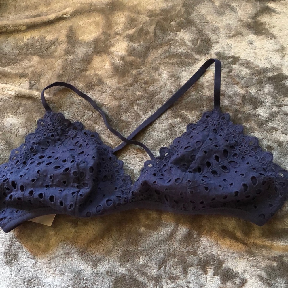 Navy crossback Bralette NWT aerie